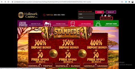 hallmark casino login page